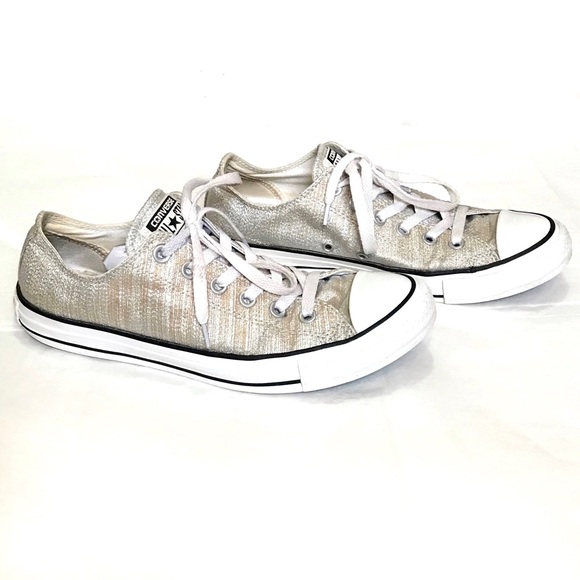 silver and gold converse